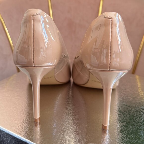Pre-Loved: Jean Ardor Classic Nude 3.25" Patent Pumps [Size 6.5] - Picture 3 of 5